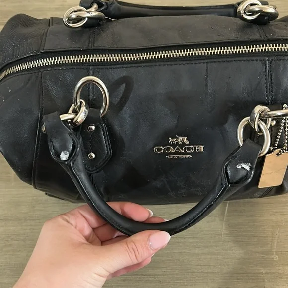 Coach F33806 Black Colette 2-way Satchel Shoulder Handbag - Picture 12 of 14